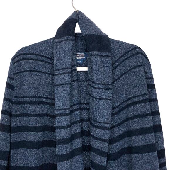 Pendleton Wool Angora Alpine Getaway Cardigan Sweater Open Striped Front Small P - Picture 5 of 16